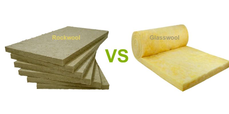 Màu sắc hai vật liệu cách nhiệt bông Rockwool và Glasswool
