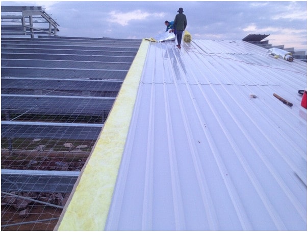 Miếng lợp chống nóng được sử dụng làm mái cho các công trình