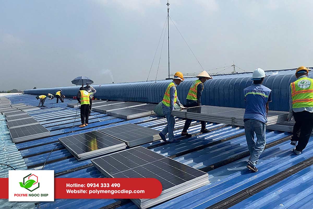 Thi công PU Foam chống thấm cách nhiệt mái tôn nhà xưởng tại Tây Ninh 8