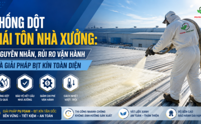 Chống Dột Mái Tôn Nhà Xưởng: Nguyên Nhân, Rủi Ro Vận Hành Và Giải Pháp Bịt Kín Toàn Diện